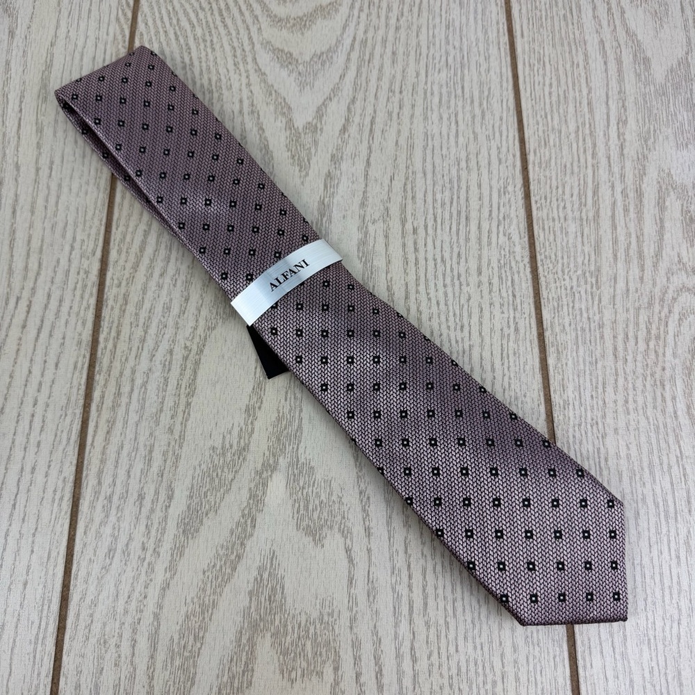 507 Alfani Men's Tie Salley Dot 650 Pink $55 Polyester 1afc23-3004